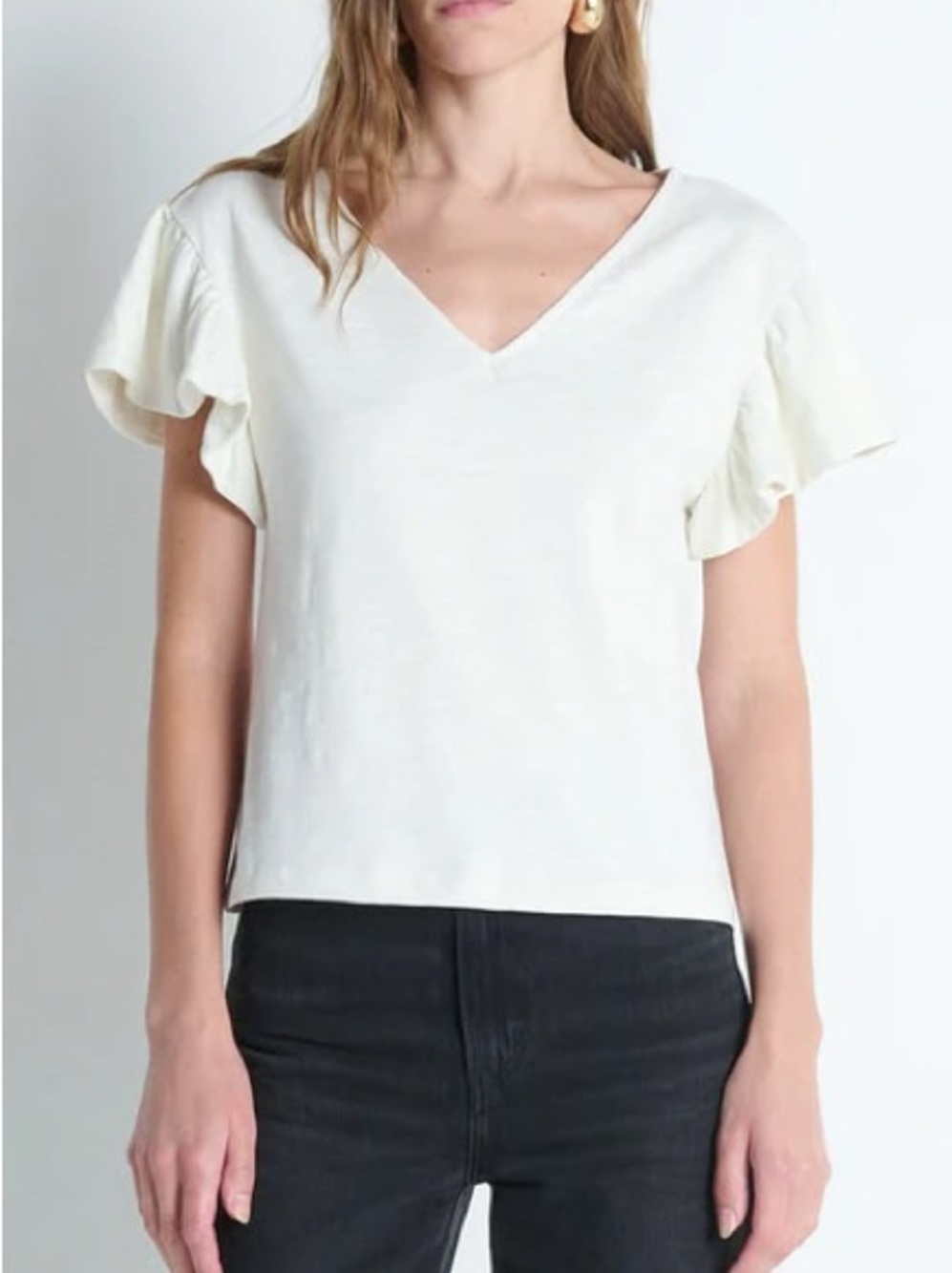 Nation LA Anthropologie Emma Flutter Sleeve Tee